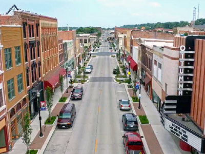 Clinton town center overview